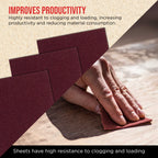 Premium Red 120 Grit 1/4 Sheet Size Red Sanding Sheets, Box of 30 - Hook & Loop Backing Sandpaper, Medium-Cut Abrasive - Fits Palm Sanders, Hand Sanding Blocks