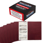 Premium Red 220 Grit 1/4 Sheet Size Red Sanding Sheets, Box of 30 - Hook & Loop Backing Sandpaper, Fine-Cut Abrasive - Fits Palm Sanders, Hand Sanding Blocks
