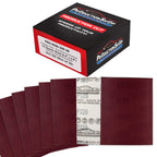 Premium Red 320 Grit 1/4 Sheet Size Red Sanding Sheets, Box of 30 - Hook & Loop Backing Sandpaper, Fine-Cut Abrasive - Fits Palm Sanders, Hand Sanding Blocks