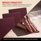 Premium 1/4 Sheet Size Red Sanding Sheets, 50 Sheet Variety Pack, Grits 40, 80, 100, 120, 180, 220, 320, 400, 600, 800 - Hook & Loop Backing Sandpaper - Palm Sanders, Sanding Blocks