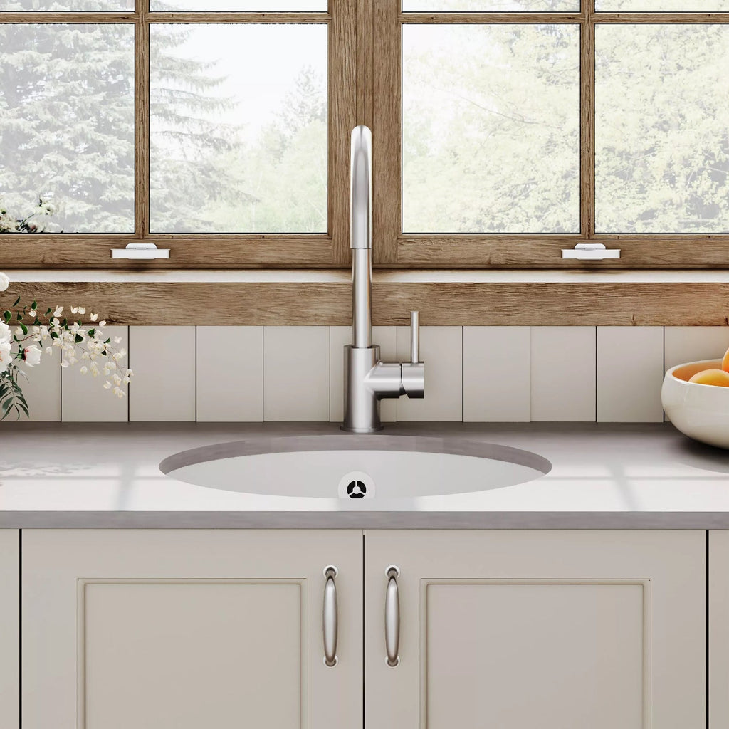 Inspire 460mm Single Bowl Round Inset Sink With Central Waste And Overflow