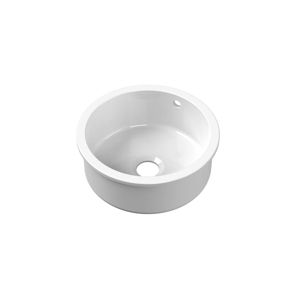 Inspire 460mm Single Bowl Round Inset Sink With Central Waste And Overflow