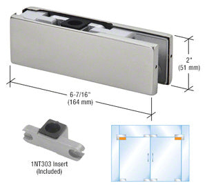 DORMAKABA® Top Door Patch Fitting with Pivot Insert For 3/4" Glass