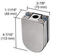 CRL PTH Series Top Door Patch Fitting
