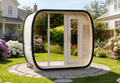 Outdoor Panoramic Pod Sauna with Full Glass Front — Red Cedar / Thermo Wood / Pine | 2-4 Person