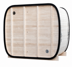 Outdoor Panoramic Pod Sauna with Full Glass Front — Red Cedar / Thermo Wood / Pine | 2-4 Person