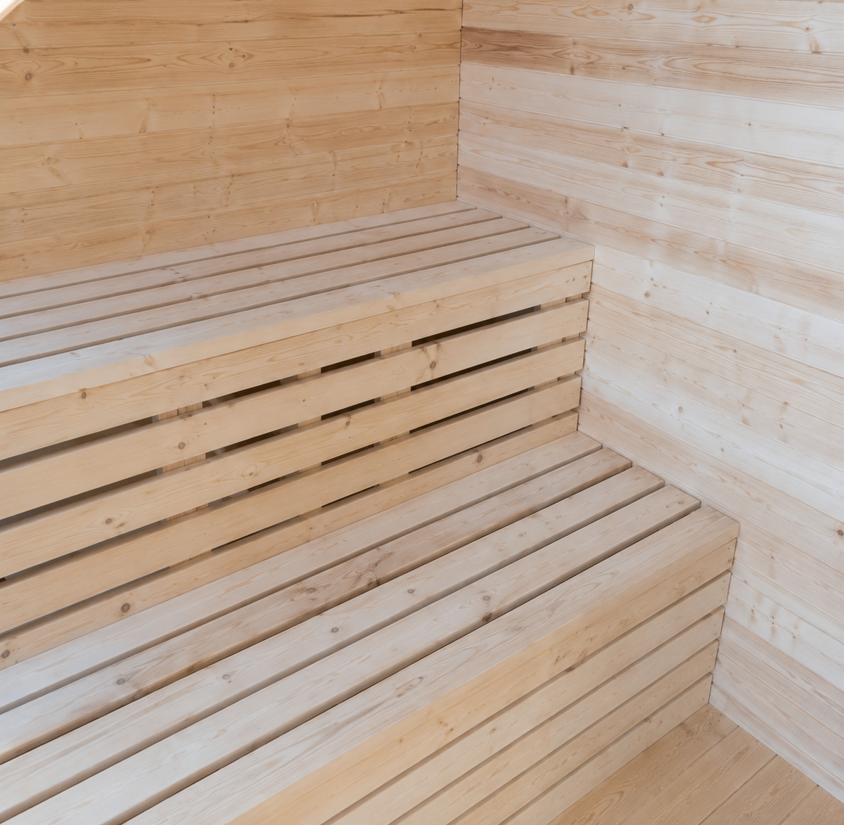 Outdoor Panoramic Pod Sauna with Full Glass Front — Red Cedar / Thermo Wood / Pine | 2-4 Person