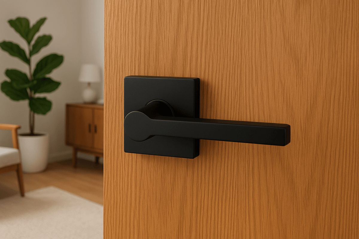 Passage Door Handle in Matte Black