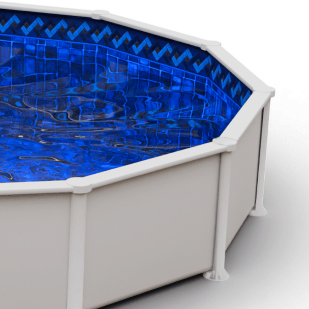 24' Round Midnight Sapphire Mosaic Above Ground Unibead Pool Liner - 35ga Premium Gauge - 52" Wall Height