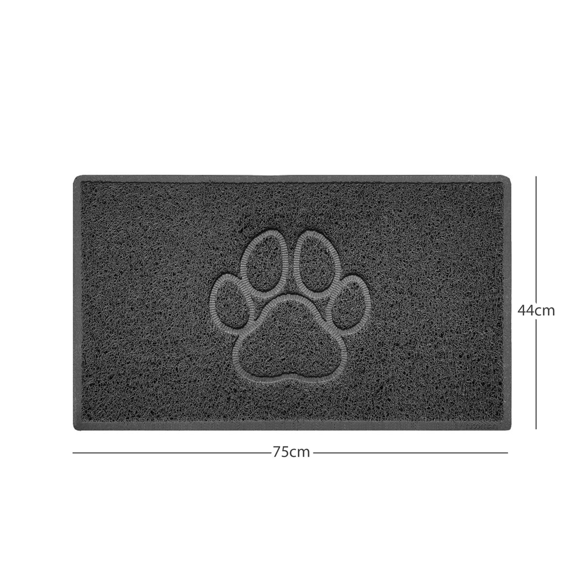 "Paw Print" Embossed Loofah Textured Spaghetti Door Mat