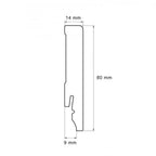 Intense Plastic Skirting Board - Water Resistant Skirting 2.44m x 80mm