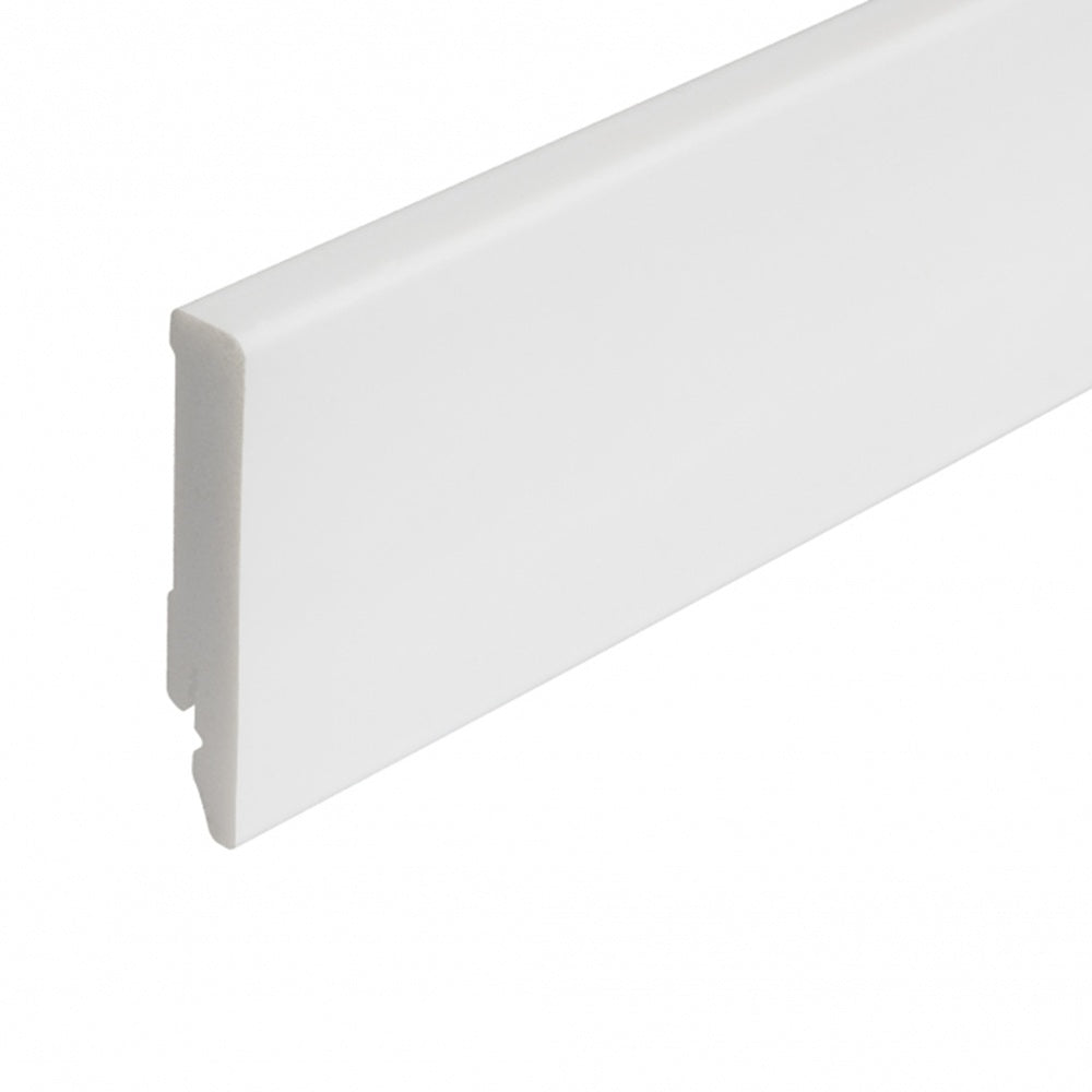 Intense Waterproof Plastic Skirting Board White Satin