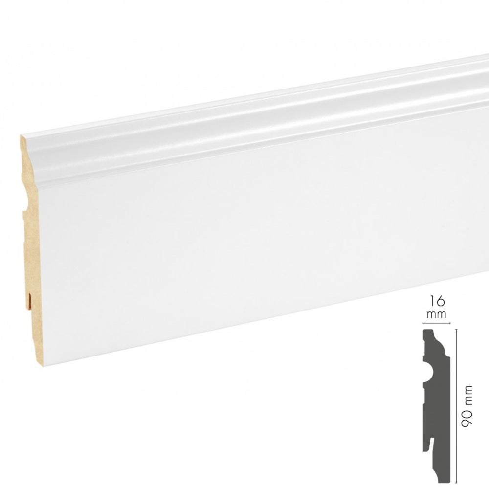 White Primed MDF Skirting Board
