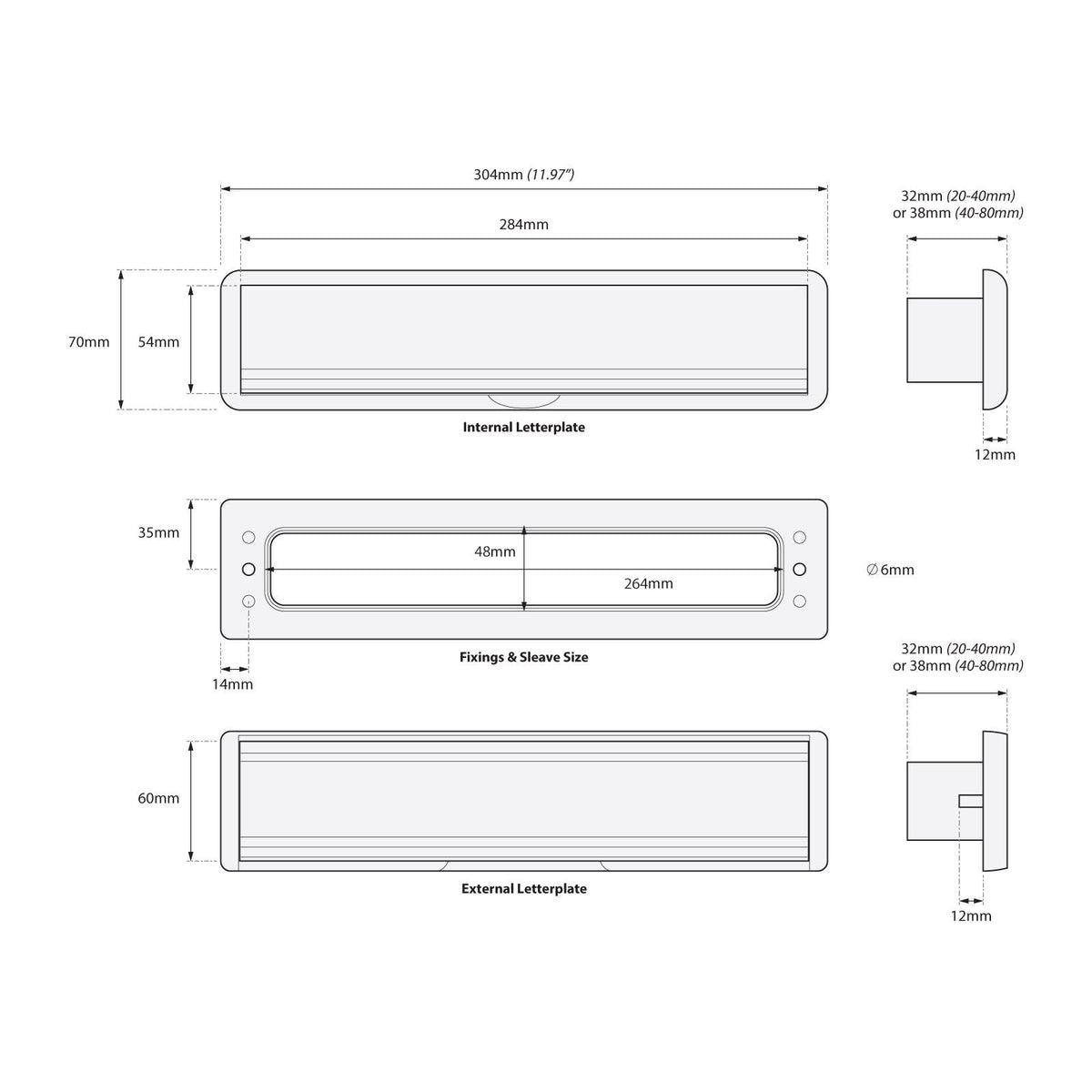 Yale Yaleseal 12" Letterplate
