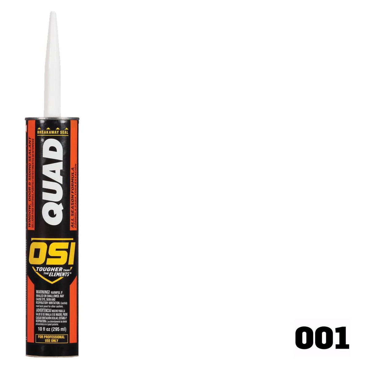 OSI QUAD 001 Paintable Solvent CaulkFREE CAULK GUN $25Value | IDH# 1638674 | White