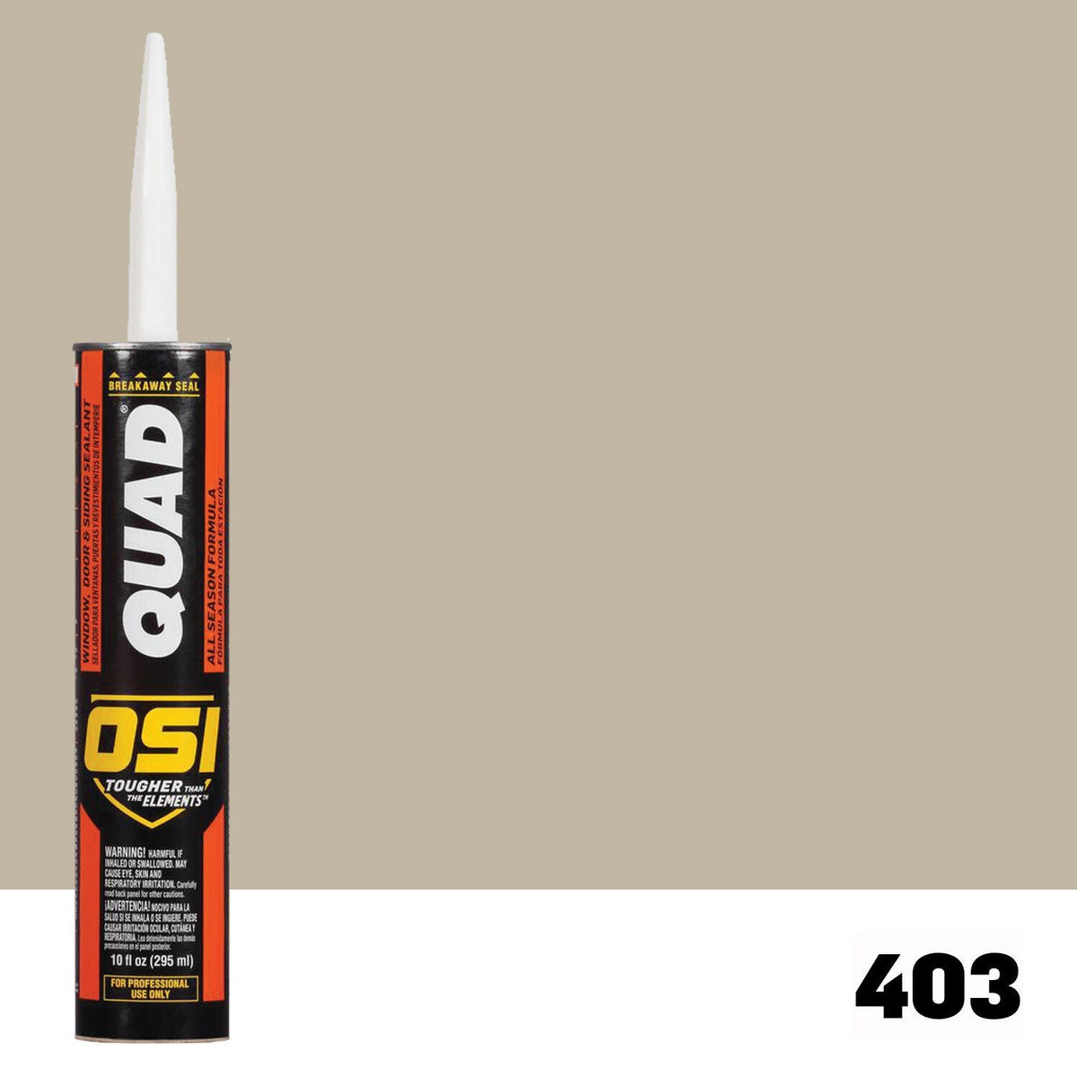 OSI QUAD 403 Paintable Solvent CaulkFREE CAULK GUN $25Value | IDH# 1637211