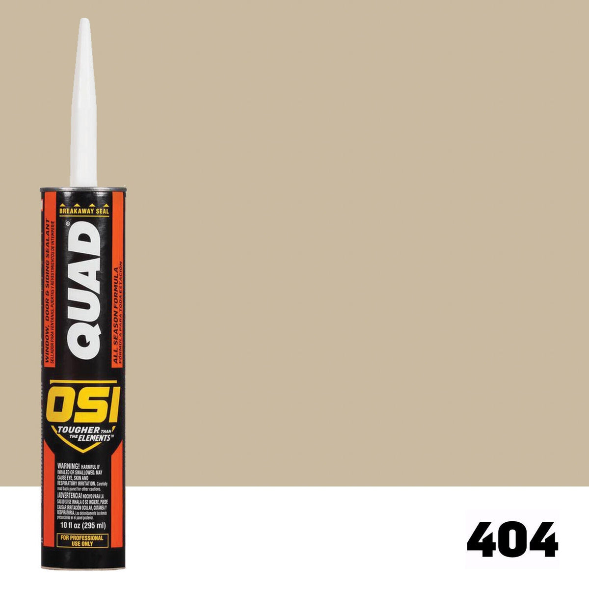OSI QUAD 404 Paintable Solvent CaulkFREE CAULK GUN $25Value | IDH# 1637210