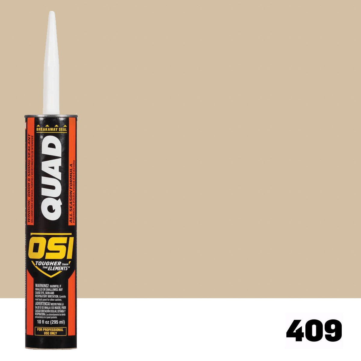 OSI QUAD 409 Paintable Solvent CaulkFREE CAULK GUN $25Value | IDH# 1637216