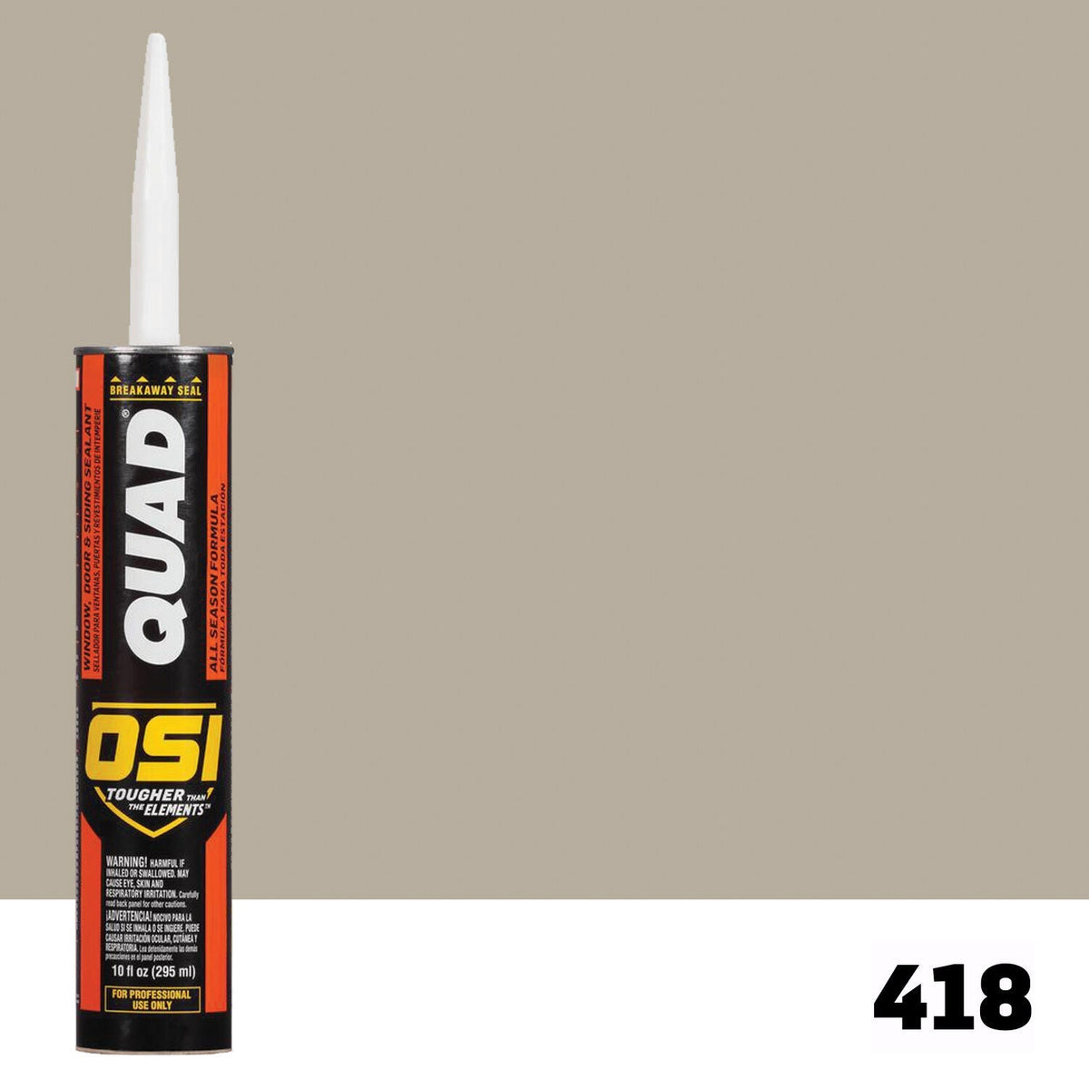 OSI QUAD 418 Paintable Solvent CaulkFREE CAULK GUN $25Value | IDH# 1637055