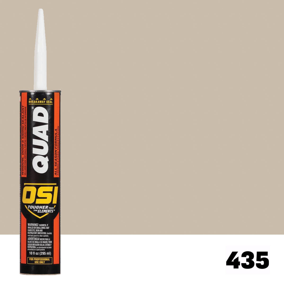 OSI QUAD 435 Paintable Solvent CaulkFREE CAULK GUN $25Value | IDH# 1637220
