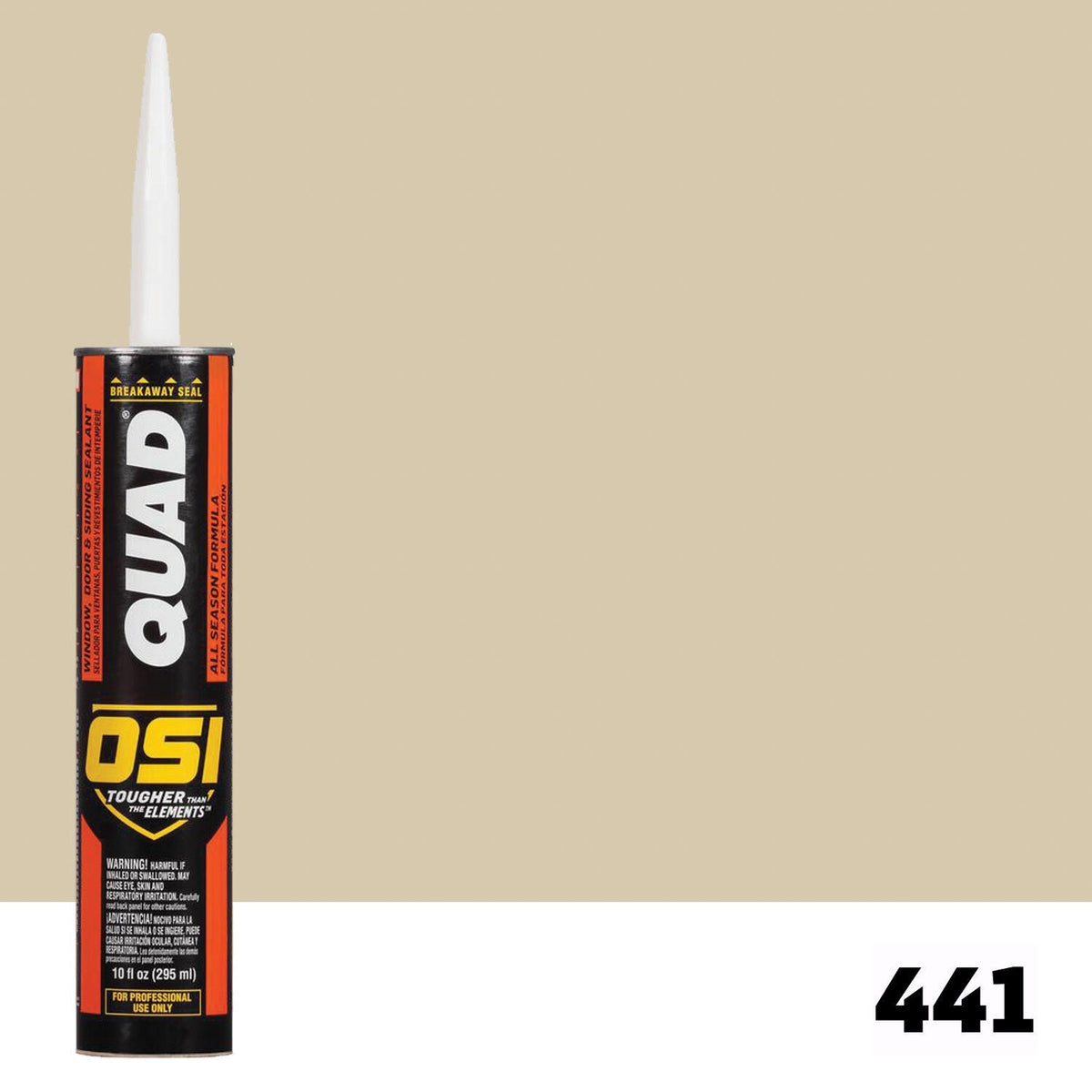 OSI QUAD 441 Paintable Solvent CaulkFREE CAULK GUN $25Value | IDH# 1637225