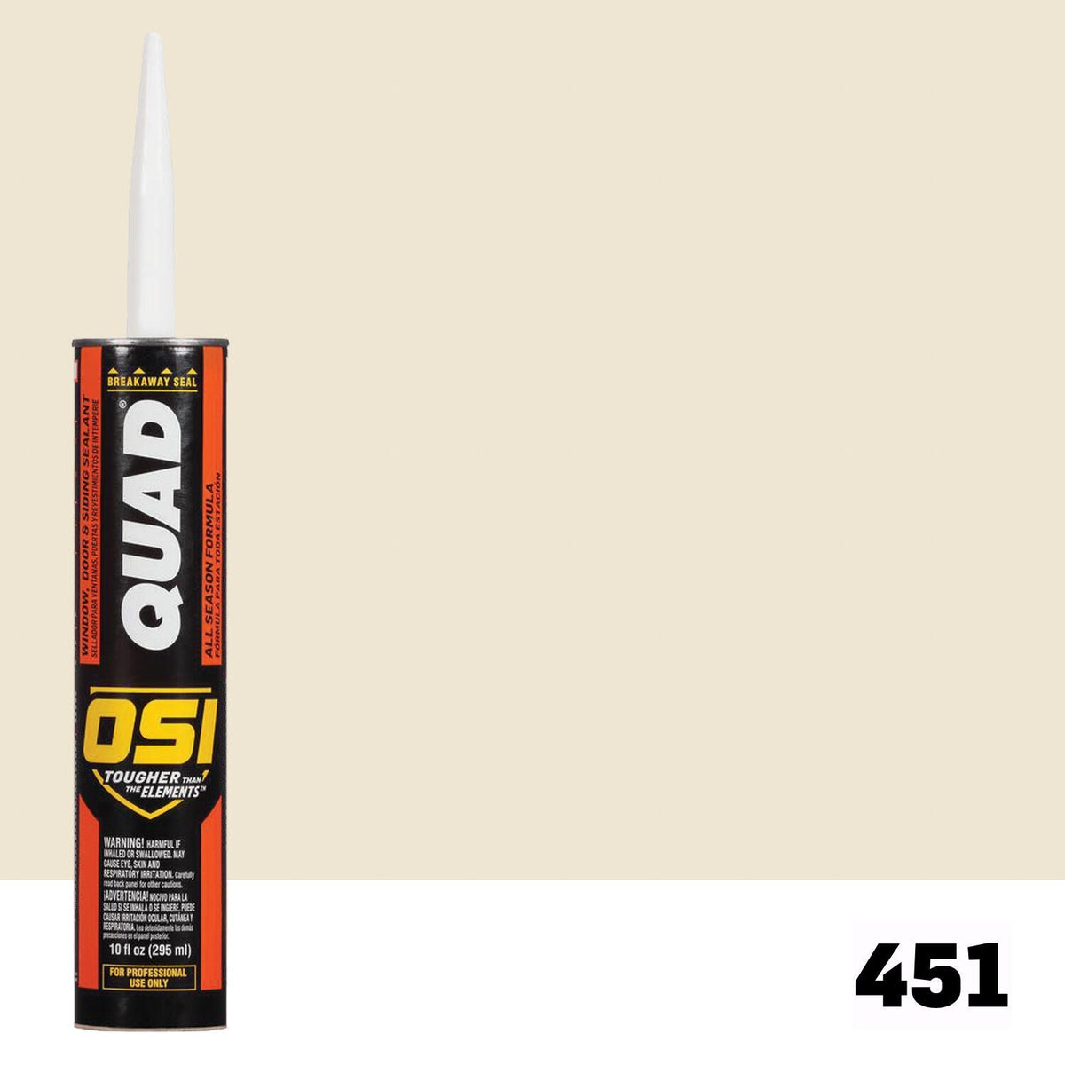 OSI QUAD 451 Paintable Solvent CaulkFREE CAULK GUN $25Value | IDH# 1637229