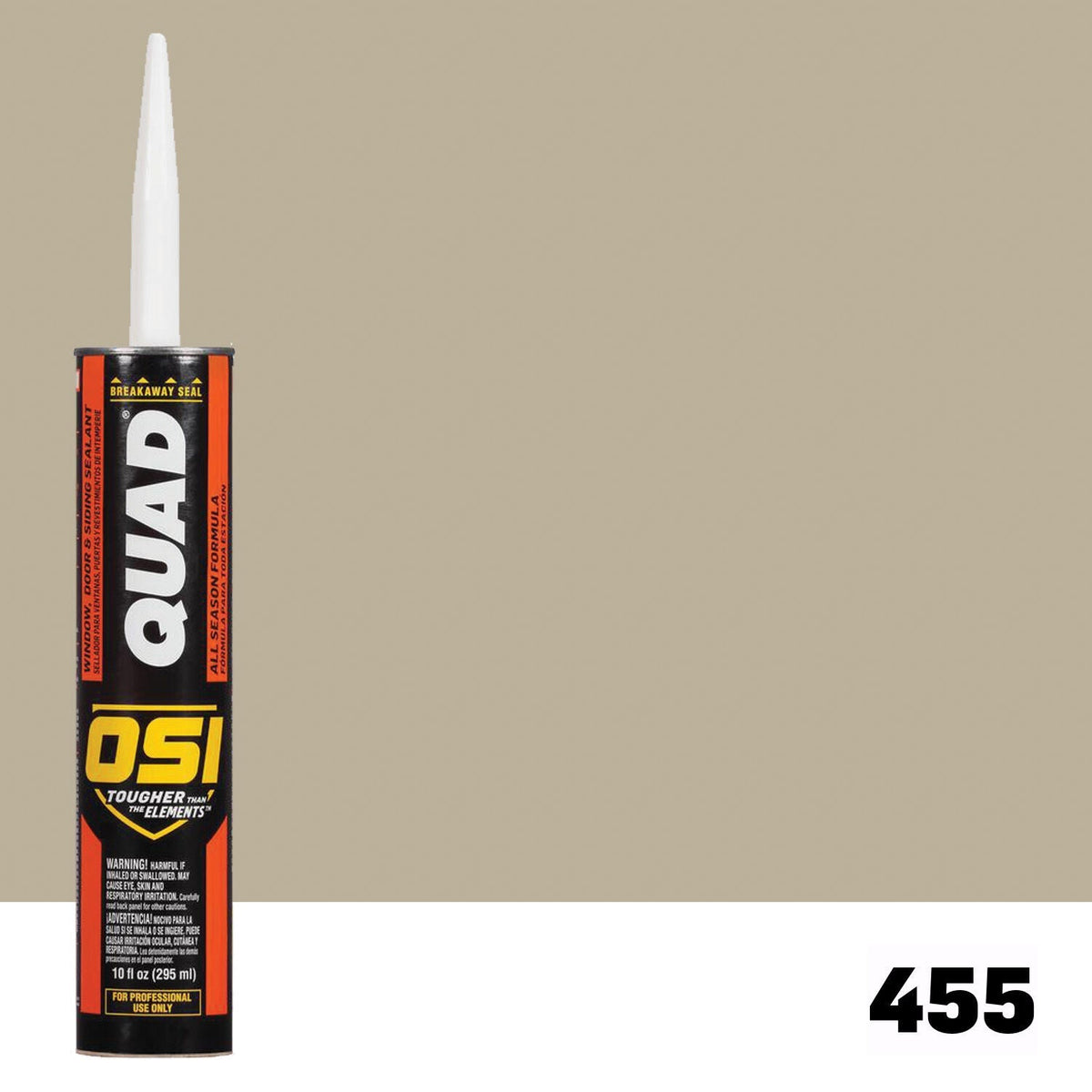 OSI QUAD 455 Paintable Solvent CaulkFREE CAULK GUN $25Value | IDH# 1637230