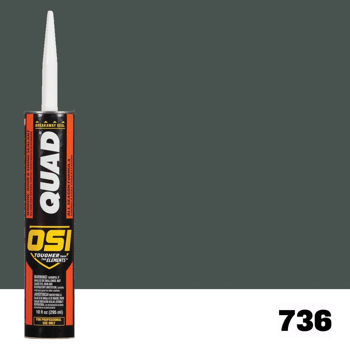 OSI QUAD 736 Paintable Solvent CaulkFREE CAULK GUN $25Value | IDH# 1637186