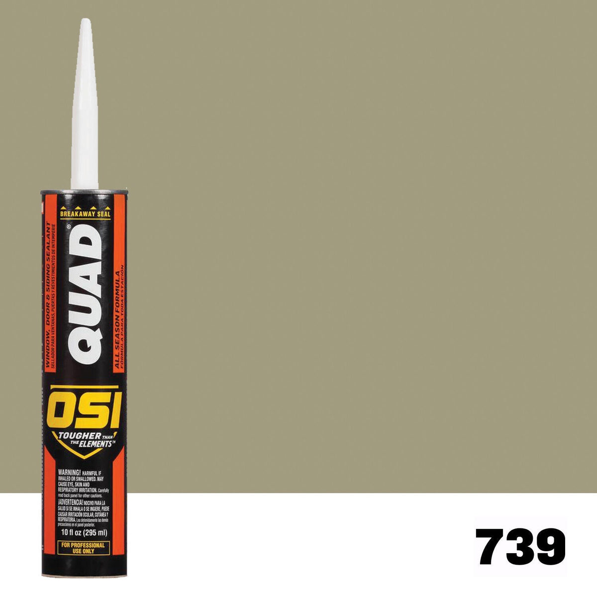 OSI QUAD 739 Paintable Solvent CaulkFREE CAULK GUN $25Value | IDH# 1637271