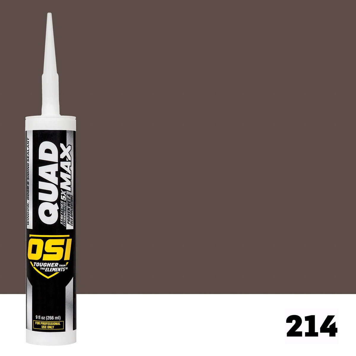 OSI QUAD MAX 214 Paintable Window, Door & Siding SealantFREE CAULK GUN $25Value  | IDH# 2937825