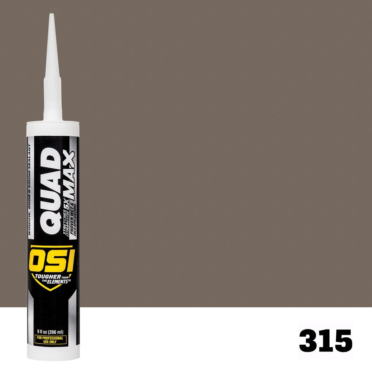 OSI QUAD MAX 315 Paintable Window, Door & Siding SealantFREE CAULK GUN $25Value  | IDH# 1869351