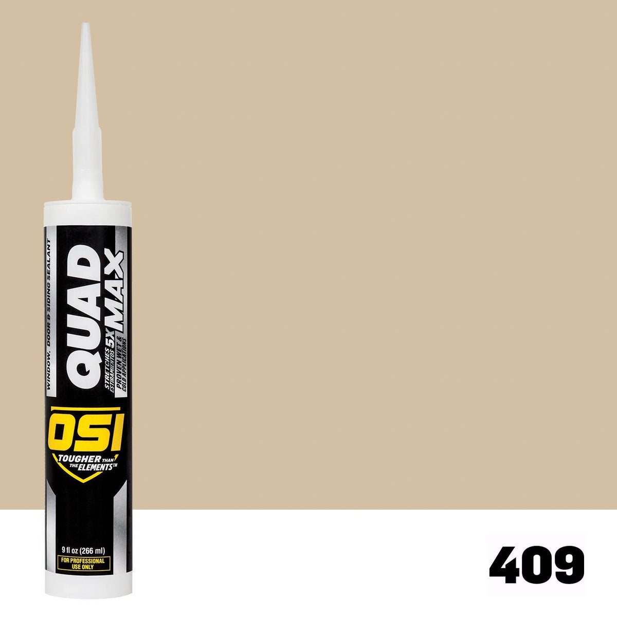 OSI QUAD MAX 409 Paintable Window, Door & Siding SealantFREE CAULK GUN $25Value | IDH# 1869374
