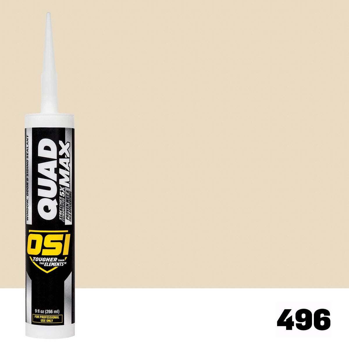 OSI QUAD MAX 496 Paintable Window, Door & Siding SealantFREE CAULK GUN $25Value | IDH# 1869434