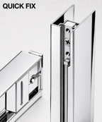Solis 6mm Glass Sliding Door Quadrant Shower Enclosure - Chrome