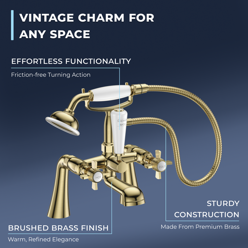 Ripple Traditional Bath Shower Mixer Tap