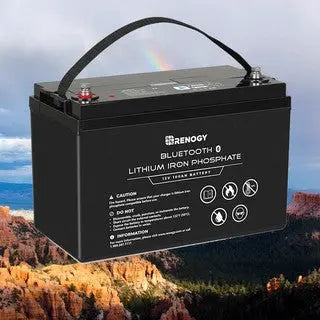 Refurbished 12V 100Ah Lithium Iron Phosphate Battery w/ Bluetooth