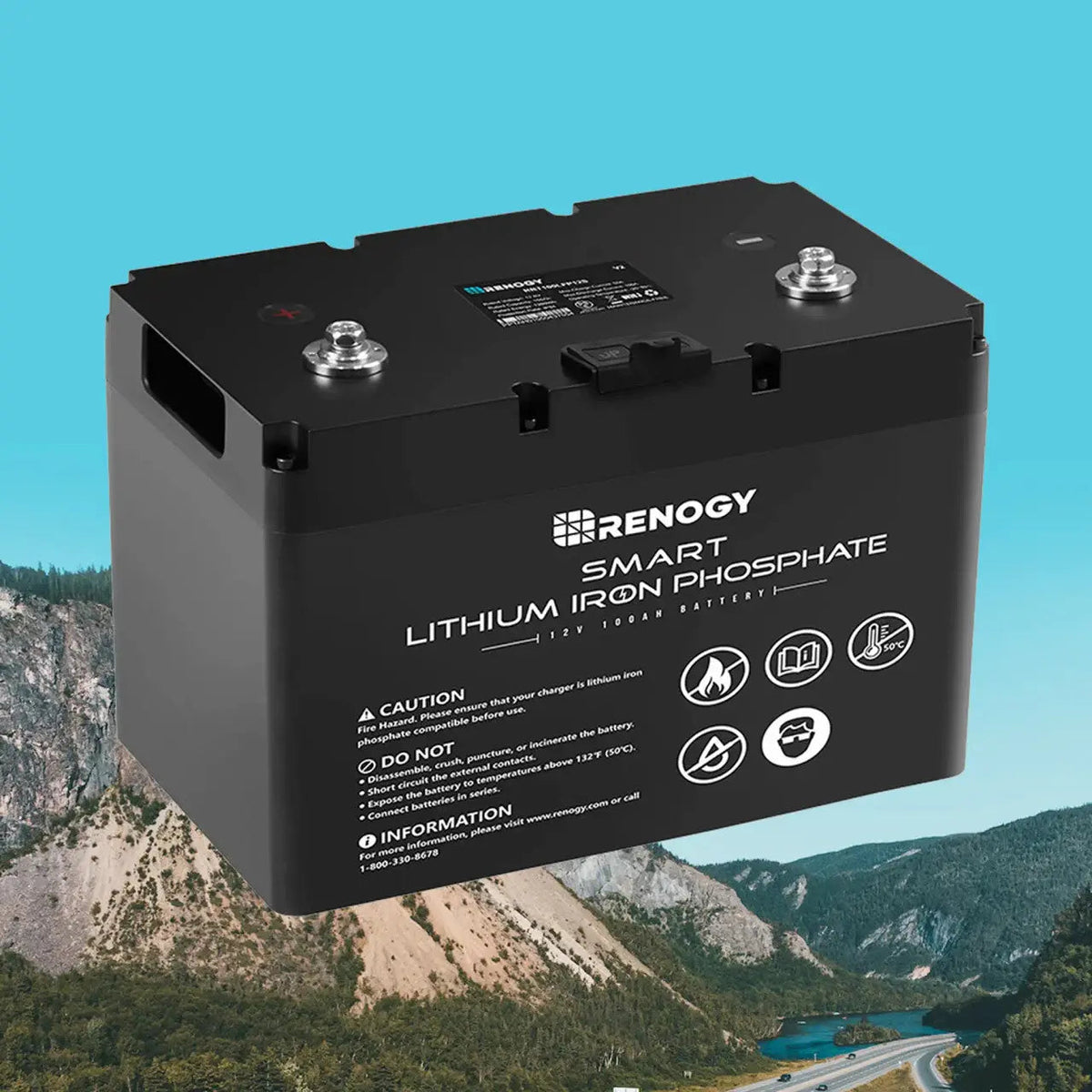 Refurbished 12V 100Ah Smart Lithium Iron Phosphate Battery