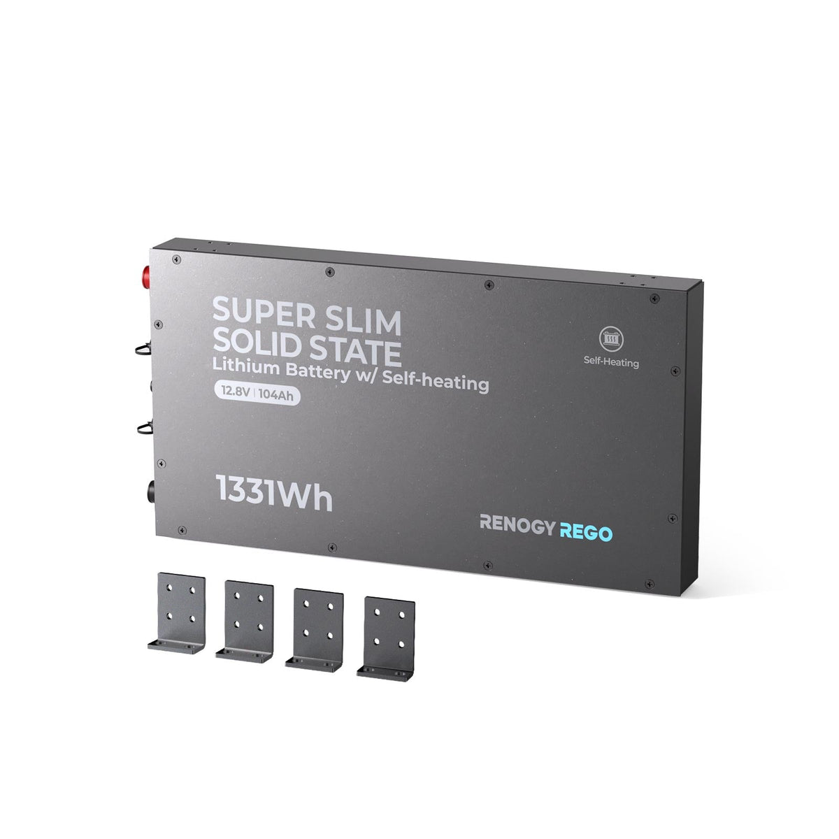 12V 104Ah Super Slim Lithium Iron Phosphate Battery | Rego Series