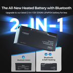 12V 200Ah Pro Deep Cycle Lithium Iron Phosphate Battery w/Bluetooth & Self-heating Function