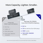 Renogy Core Mini - LiFePO4 12.8V  300/200/100Ah Lithium Batteries