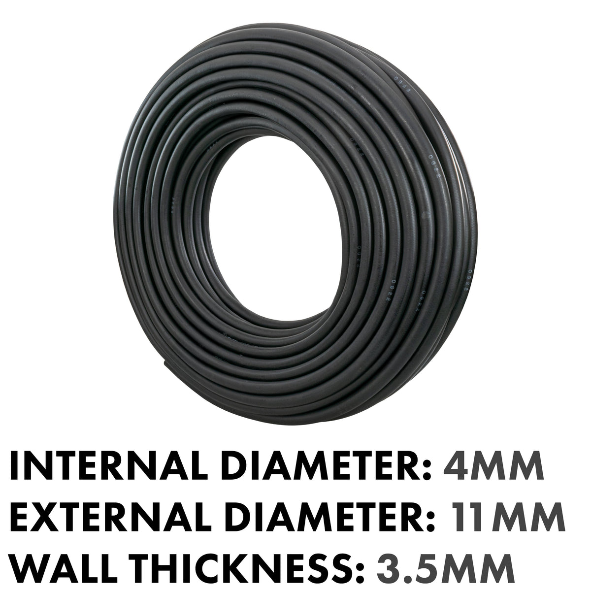 Rubber 4mm Braided Fuel, Oil Hose SAE J30 R6