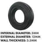 Rubber 5mm Braided Fuel, Oil Hose SAE J30 R6