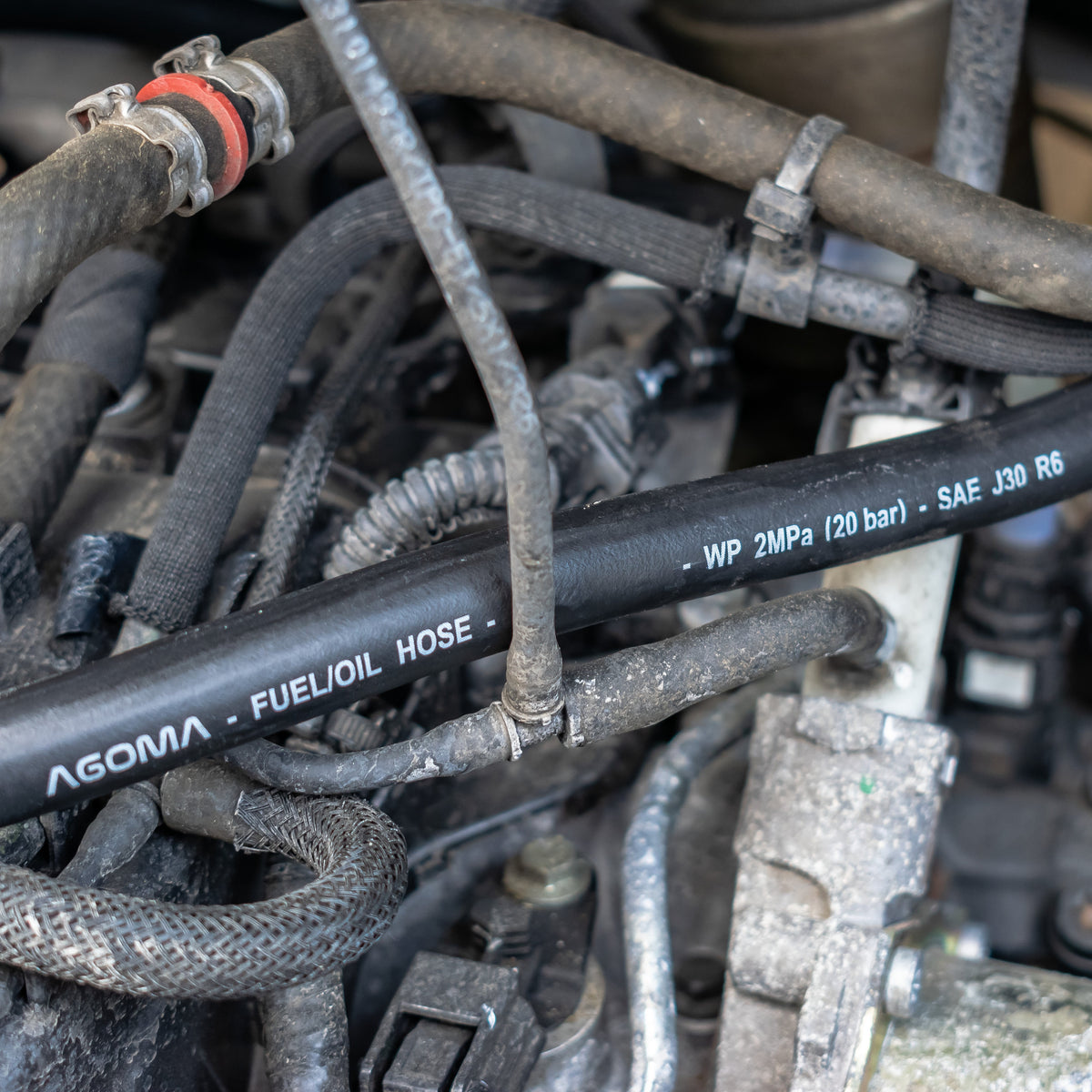 Rubber 5mm Braided Fuel, Oil Hose SAE J30 R6
