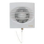Through Wall Ventilation Kit RICO Pull-Cord Switch Fan with Graphite External Vent