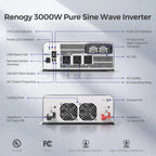 3000W/2000W/1000W 12V Pure Sine Wave Inverter with UPS Transfer Switch