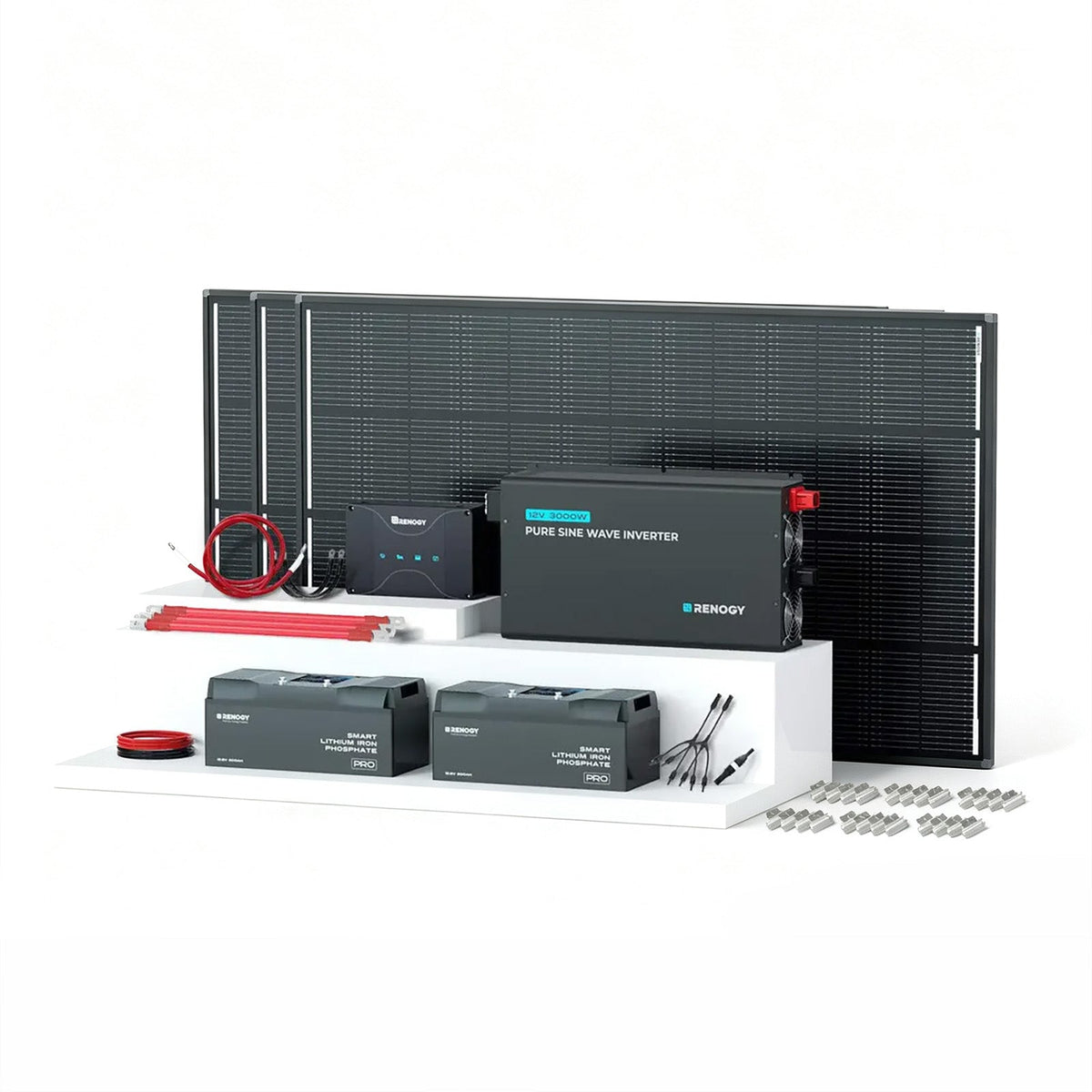 600W 12V ShadowFlux™ Solar Panel Kit with 5.12kWh Battery
