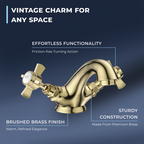 Ripple Basin Mixer Tap with Push Button Waste
