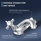 Ripple Basin Mixer Tap with Push Button Waste