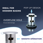 Ripple Basin Mixer Tap with Push Button Waste