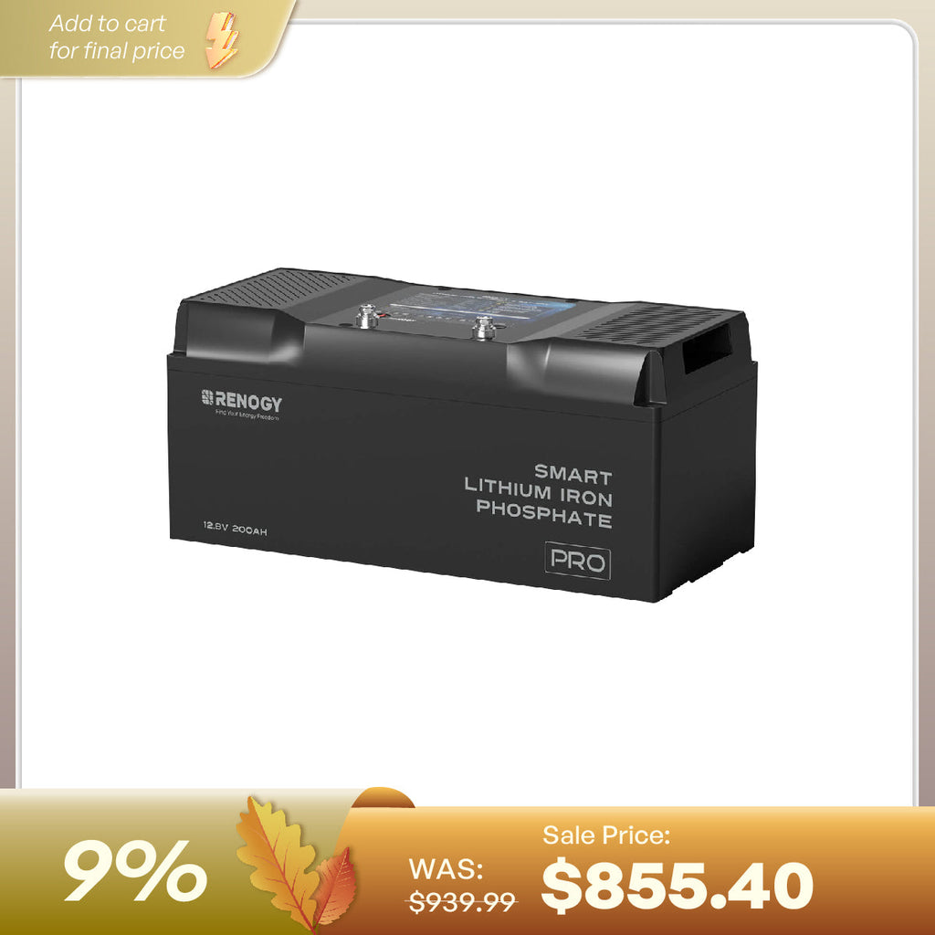 12V 200Ah Smart LiFePO4 Battery w/ Bluetooth & Self-Heating | Pro Series